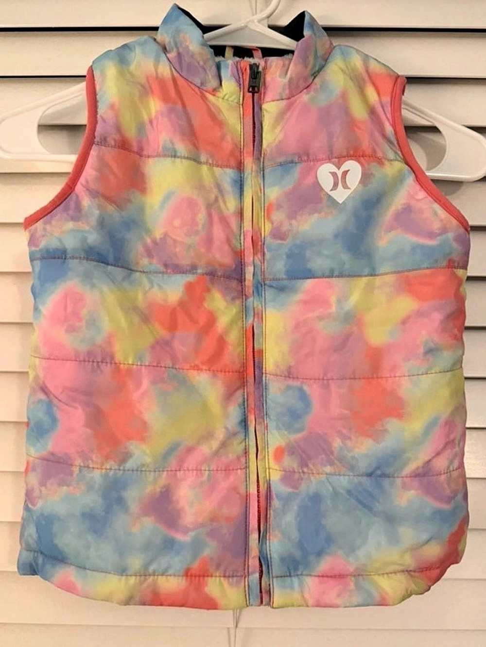 Hurley Girls Vest in Pink & Blue Size 5